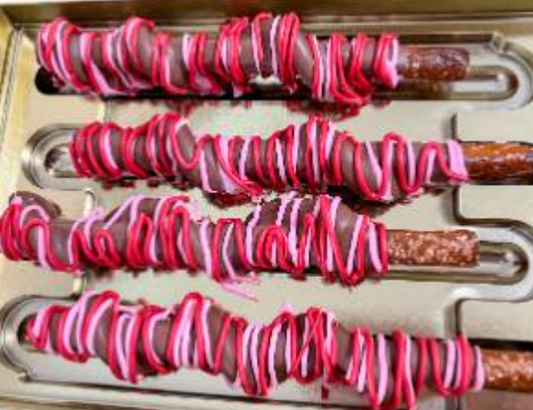 Caramel Wrapped Pretzels